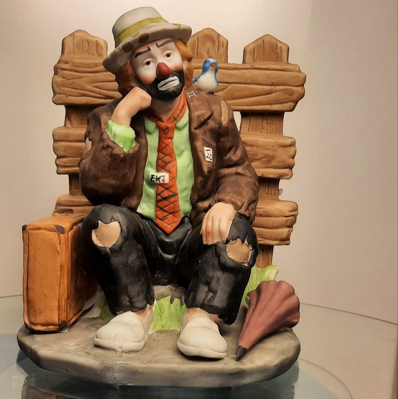 1986 Emmett Kelly Jr Collection Book End , item 9748 by Flambro. - Picture 1 of 3